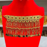 سرویس طرح طلا رنگ ثابت گردنبند سینه ریز