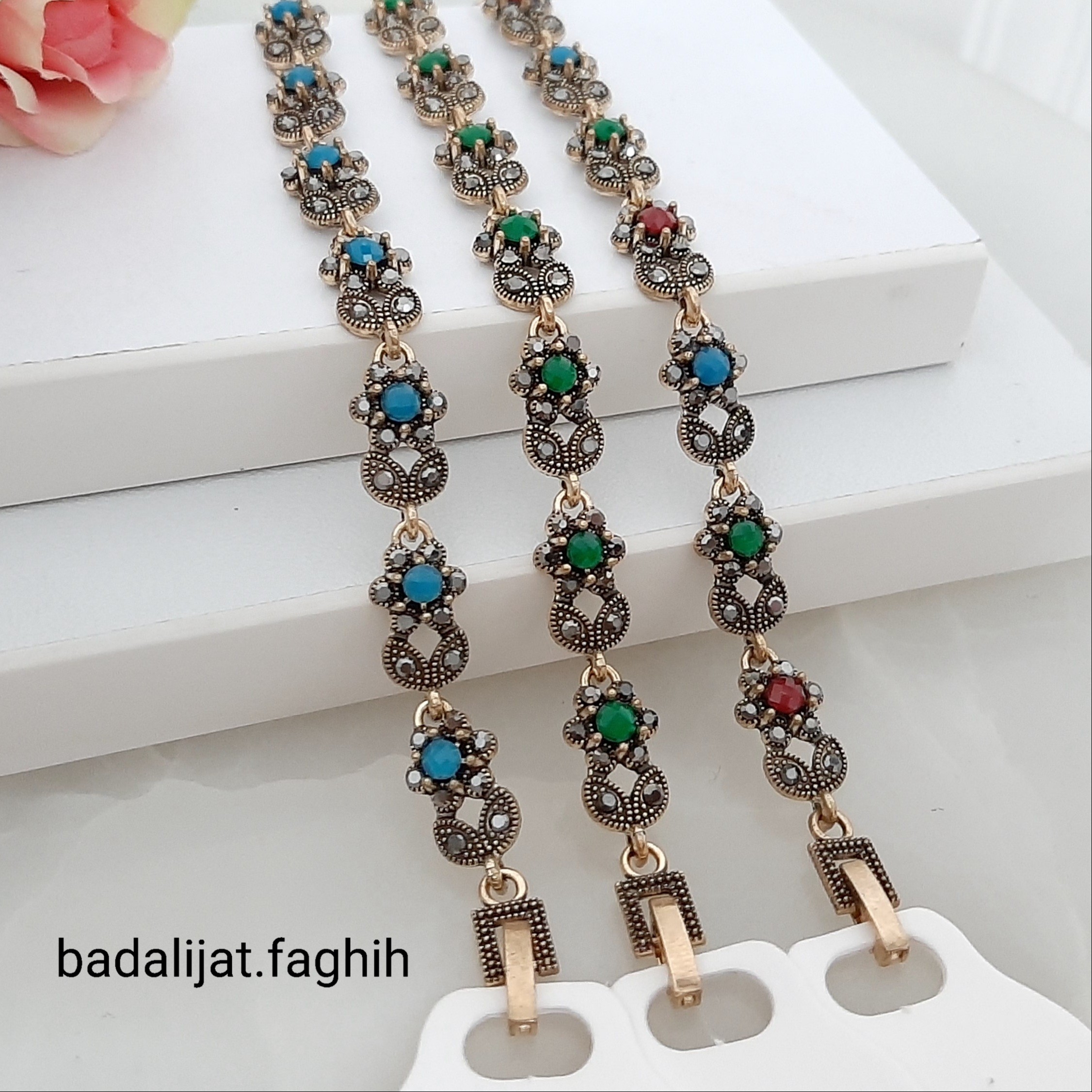 دستبند سیاه قلم وارداتی رنگ ثابت با بهترین کیفیت و فوق العاده شیک