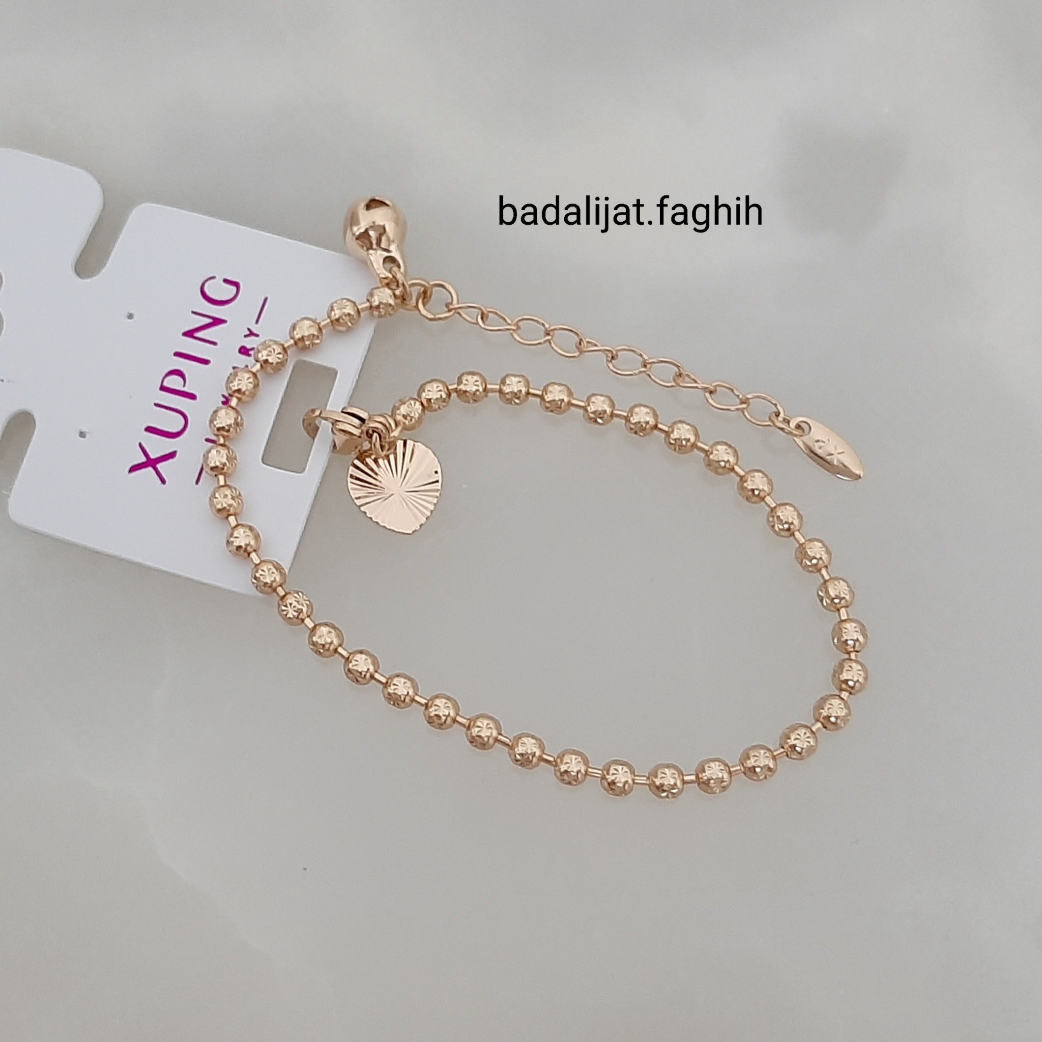 دستبند ژوپینگ توپی بسیار پرطرفدار و شیک و کاملا رنگ ثابت و آبکاری طلا شده
