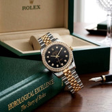 ساعت مچی دخترانه و زنانه رولکس دورنگین مارک رولکس Rolex ارسال رایگان