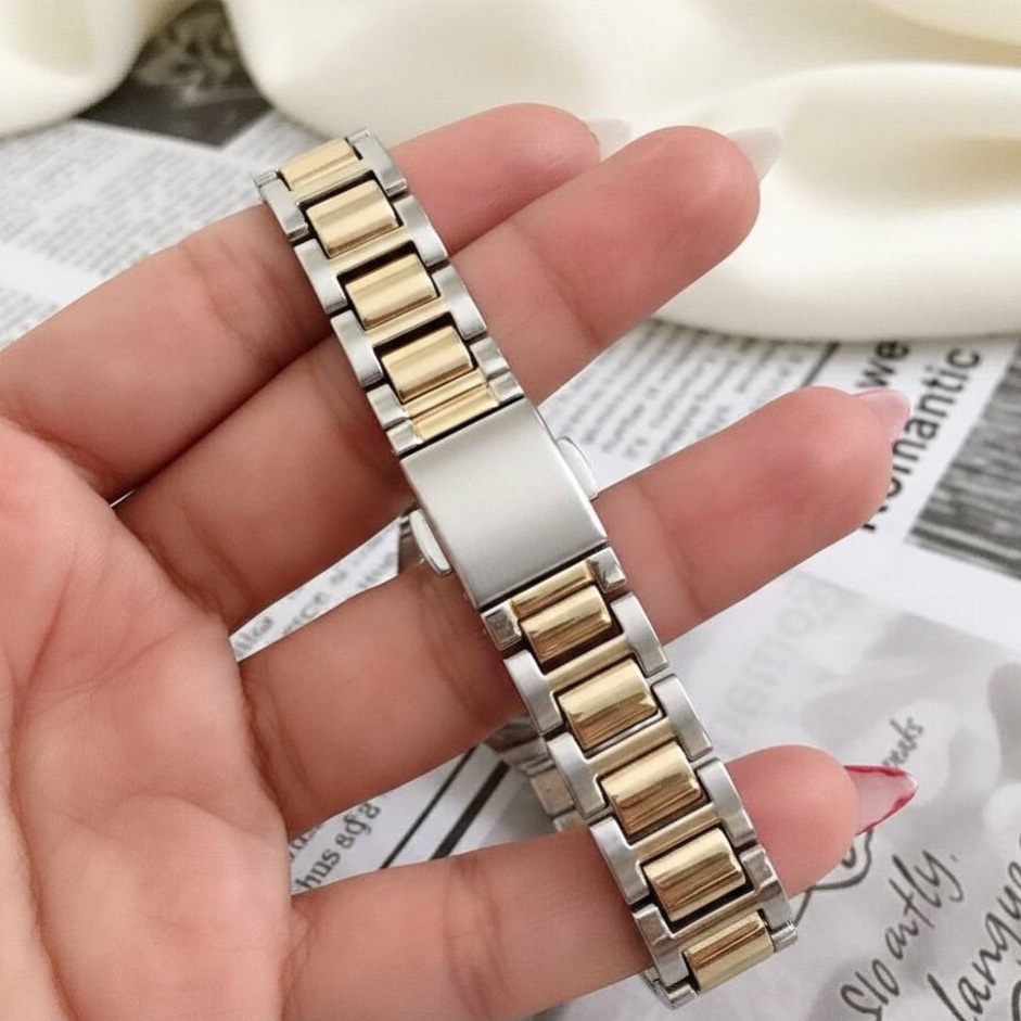 ساعت مچی دخترانه و زنانه زیبای دور نگین دار صفحه مشکی و سفید طرح رولکس مارک معروف EMPOWER امپاور ارسال رایگان
