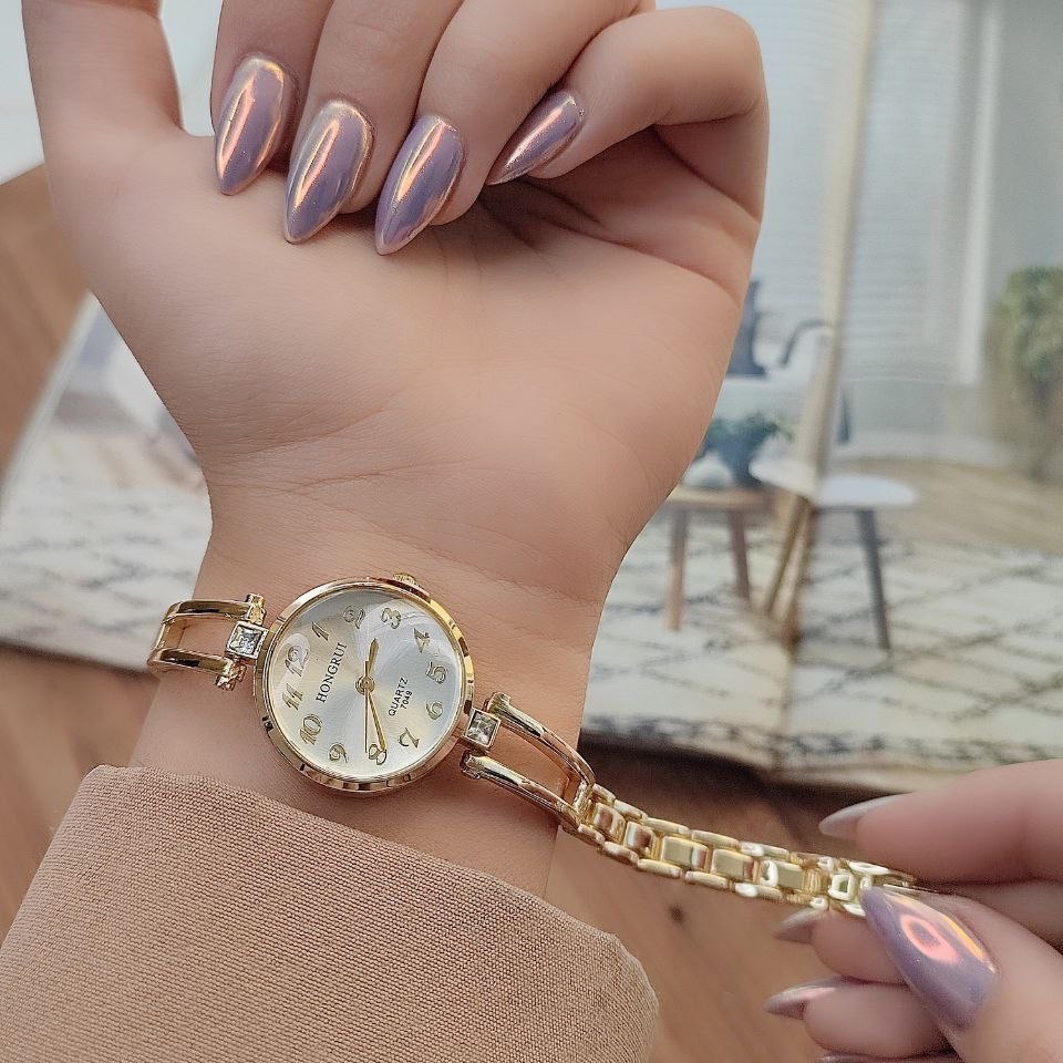 ساعت مجلسی زنانه و دخترانه طلایی و نقره ای مارک هانگری قیمت حراجی ارسال رایگان