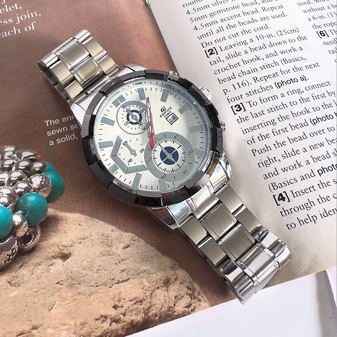 ساعت تاریخدار مردانه و پسرانه استیل مارک CASIO ارسال رایگان