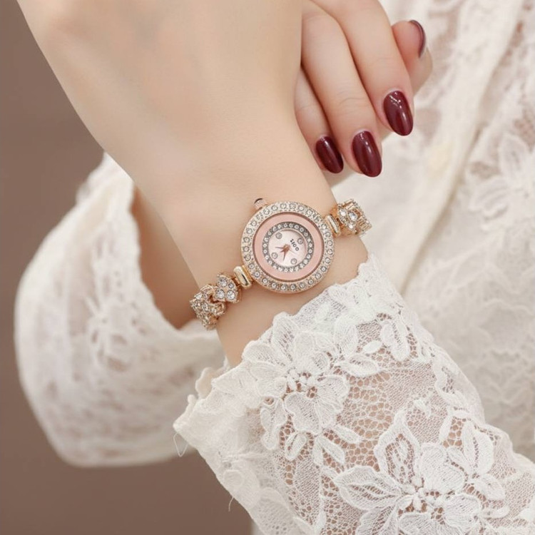 ساعت مچی زنانه و دخترانه نگین دار رزگلد مارک Zido قیمت حراجی ارسال رایگان