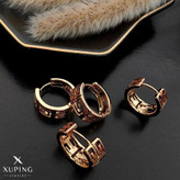 گوشواره حلقه ای کوچک آبکاری طلا ژوپینگ