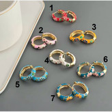 گوشواره استیل میناکاری 2274