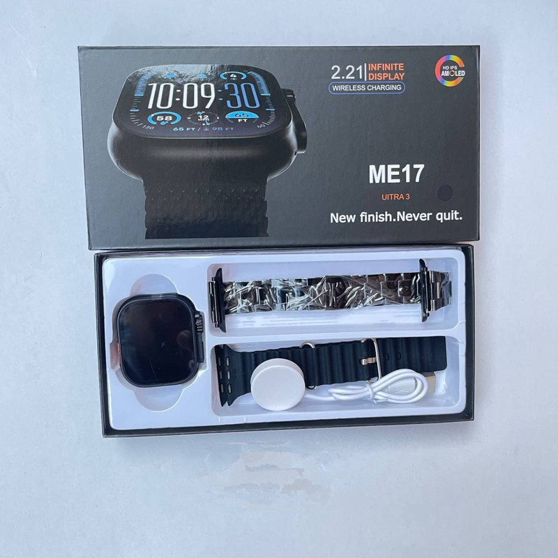 ساعت هوشمند ۴۹ میلیمتری مفیت پلاس مدل ME17 ULTRA3 با بند فلزی و سیلیکونی