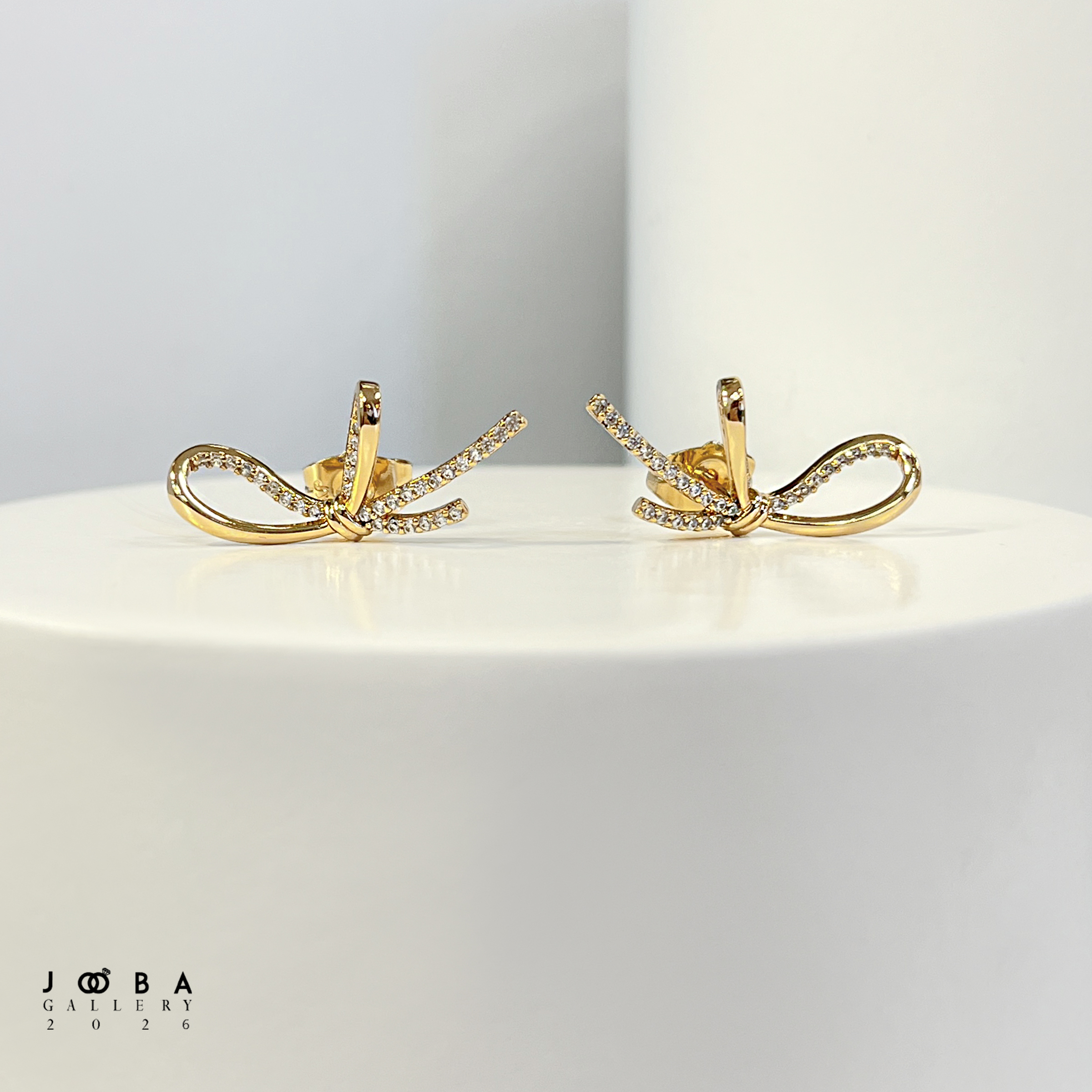 گوشواره پاپیون طلایی ژوپینگ کد 318090274