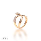 انگشتر مینیمال برگ ژوپینگ کد 10110415449
