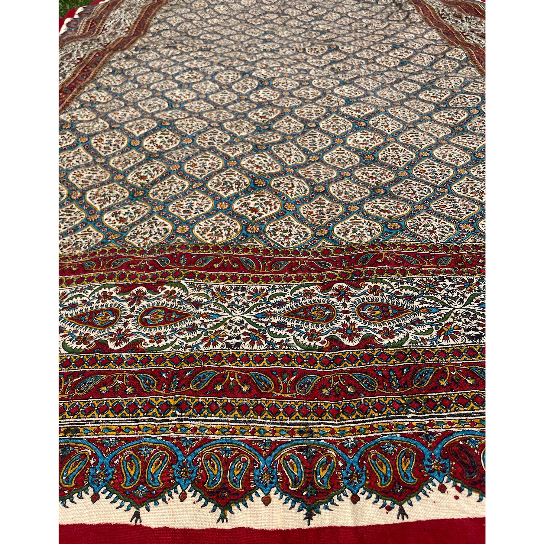 رومیزی قلمکار 8 نفره طرح گنبد سایز 160-240