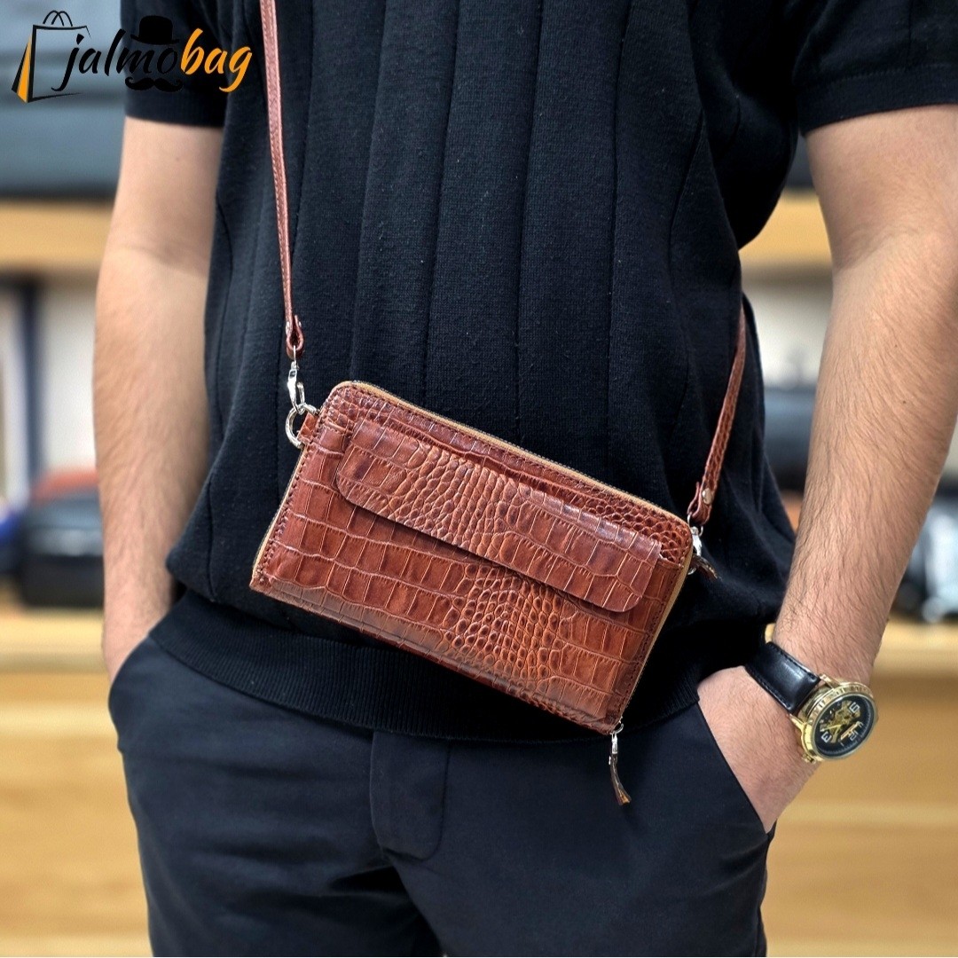 کیف دستی دوشی(شوزبگ) چرم طبیعی کد 3248