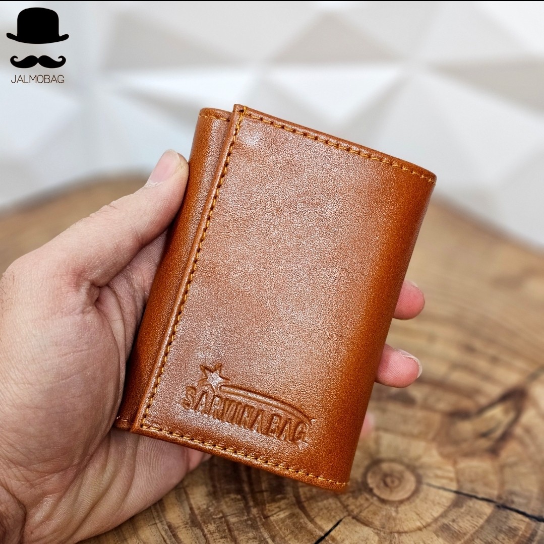کیف پول جیبی کوچک چرم اصل کد 3018