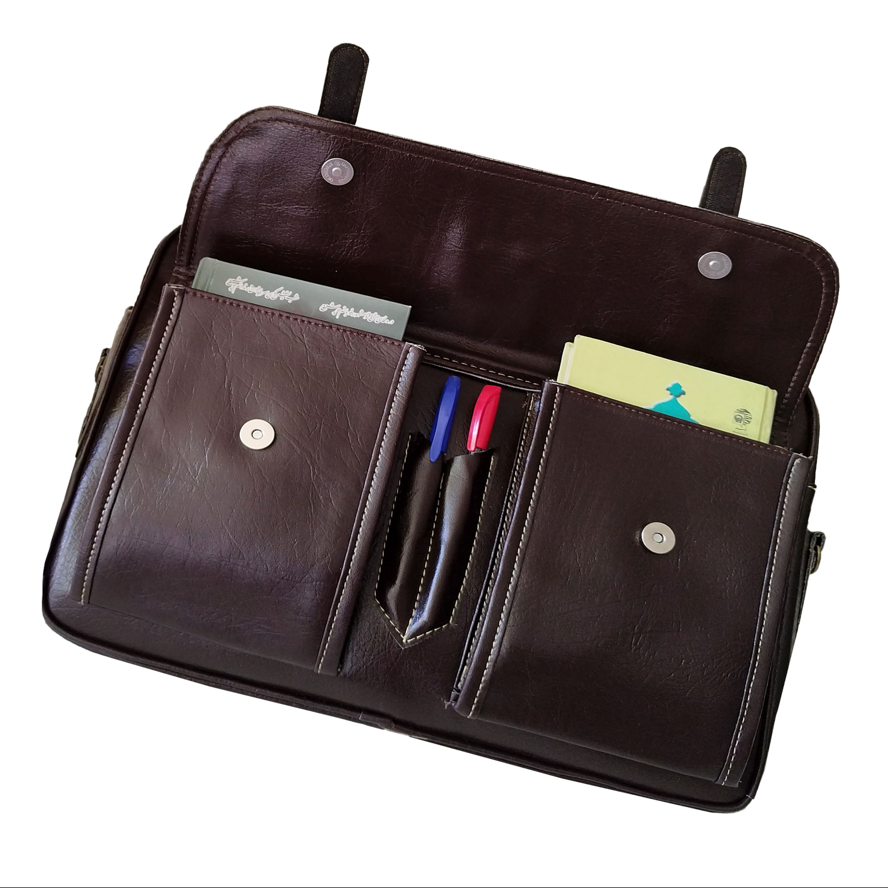 کیف اداری مردانه چرم مدل 1010 (دارای ضربه گیر لپ تاپ و بند دوشی)