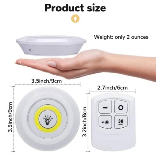 چراغ زیر کابینتی با ریموت پک 3 عددی