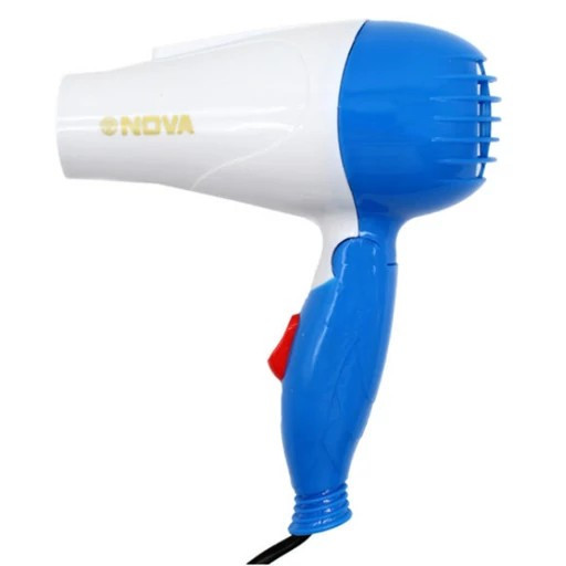 سشوار مسافرتی 1000 وات نوا مدل NV-1290، موتور AC، وزن 160 گرم، المنت فلز با ویژگی صافکنندگی، حجمدهندگی، با قابلیت باد...