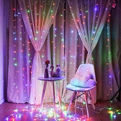 ریسه ده متری سوزنی rgb برقی، کنترلی و ریموت دار، هفت رنگ