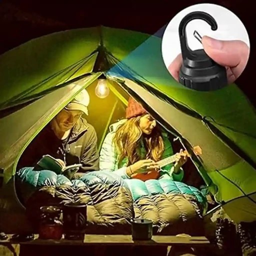 لامپ شارژی نشکن ضد آب کمپینگ توان بالا پر نور سه حالته گیره دار(اصلی)