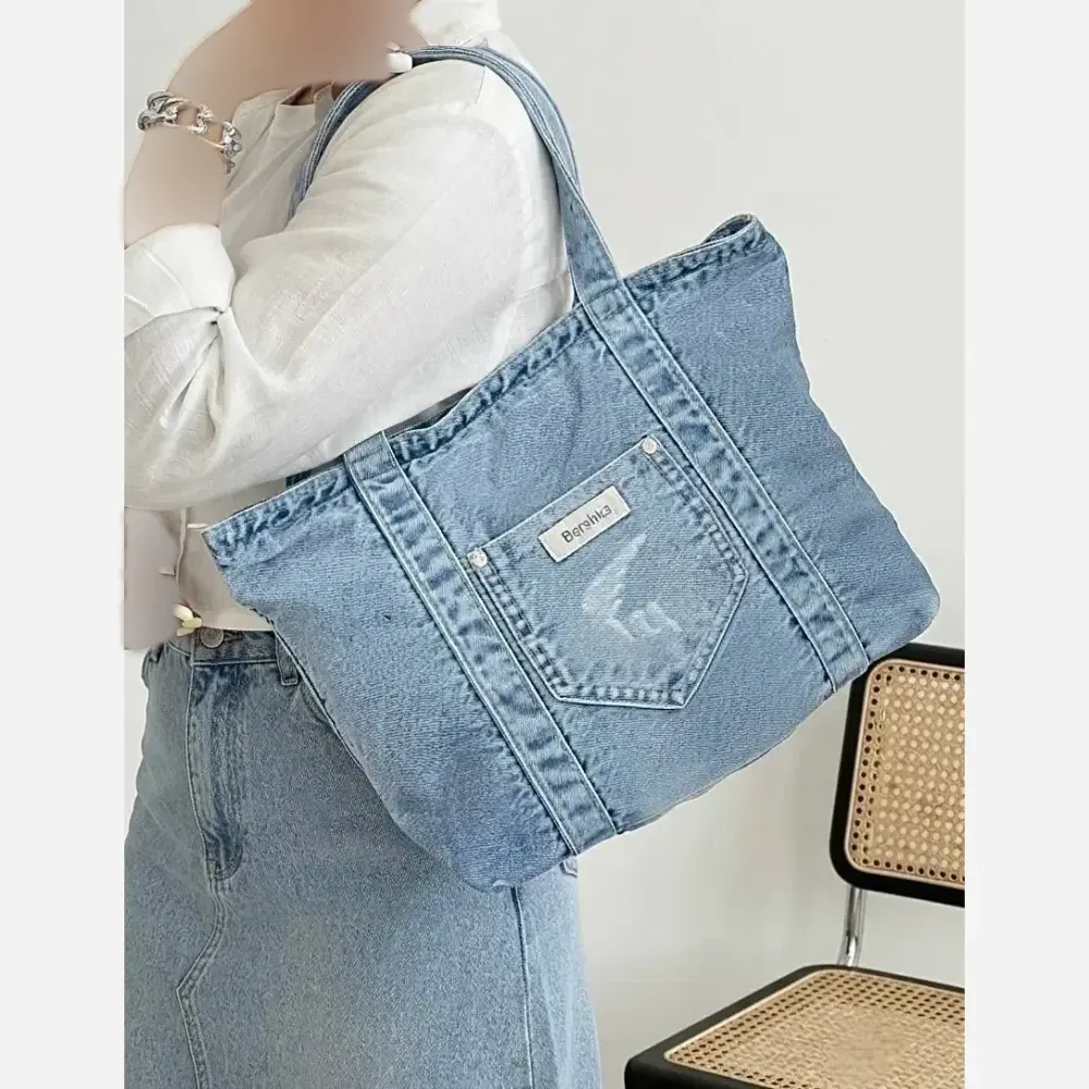 کیف جین دستی و دوشی زنانه لی خارجی درجه یک ابعاد 38 در 30 سانتی متر