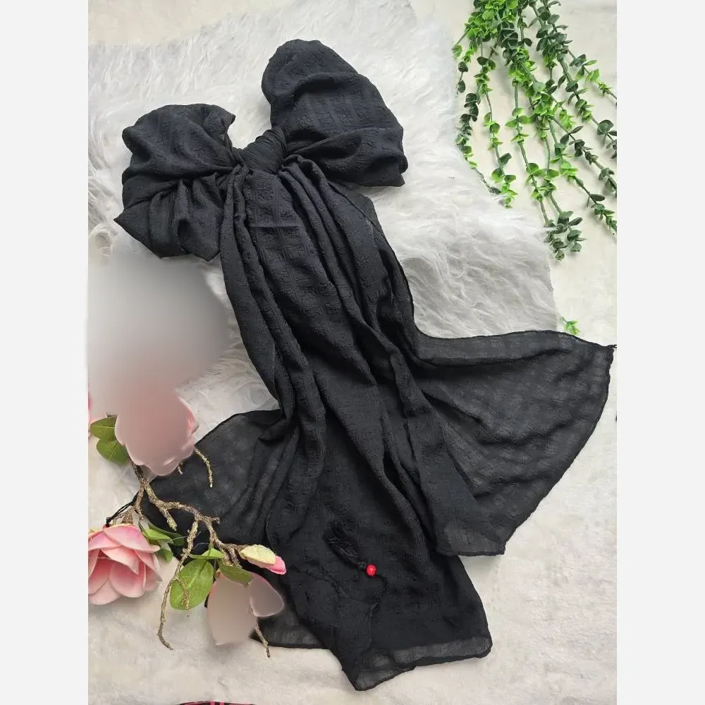 شال نخی حریر طرحدار زنانه مدل مهلقا ابعاد 180 در 75 سانتیمتر