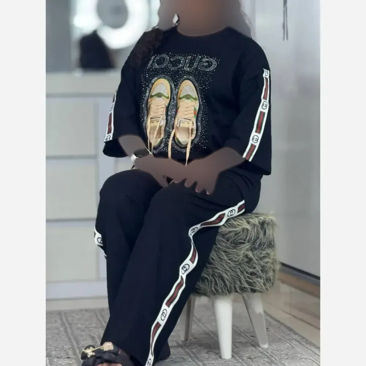 ست راحتی زنانه مدل Girl جنس پنبه گلکسی فری سایز 36 تا 46