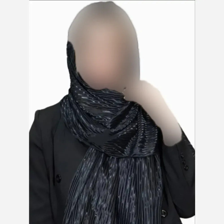 شال نگینی واکسی فری سایز ابعاد 70 در 170 سانتیمتر ضد چروک