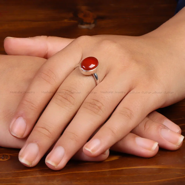 انگشتر عقیق زنانه کد35006