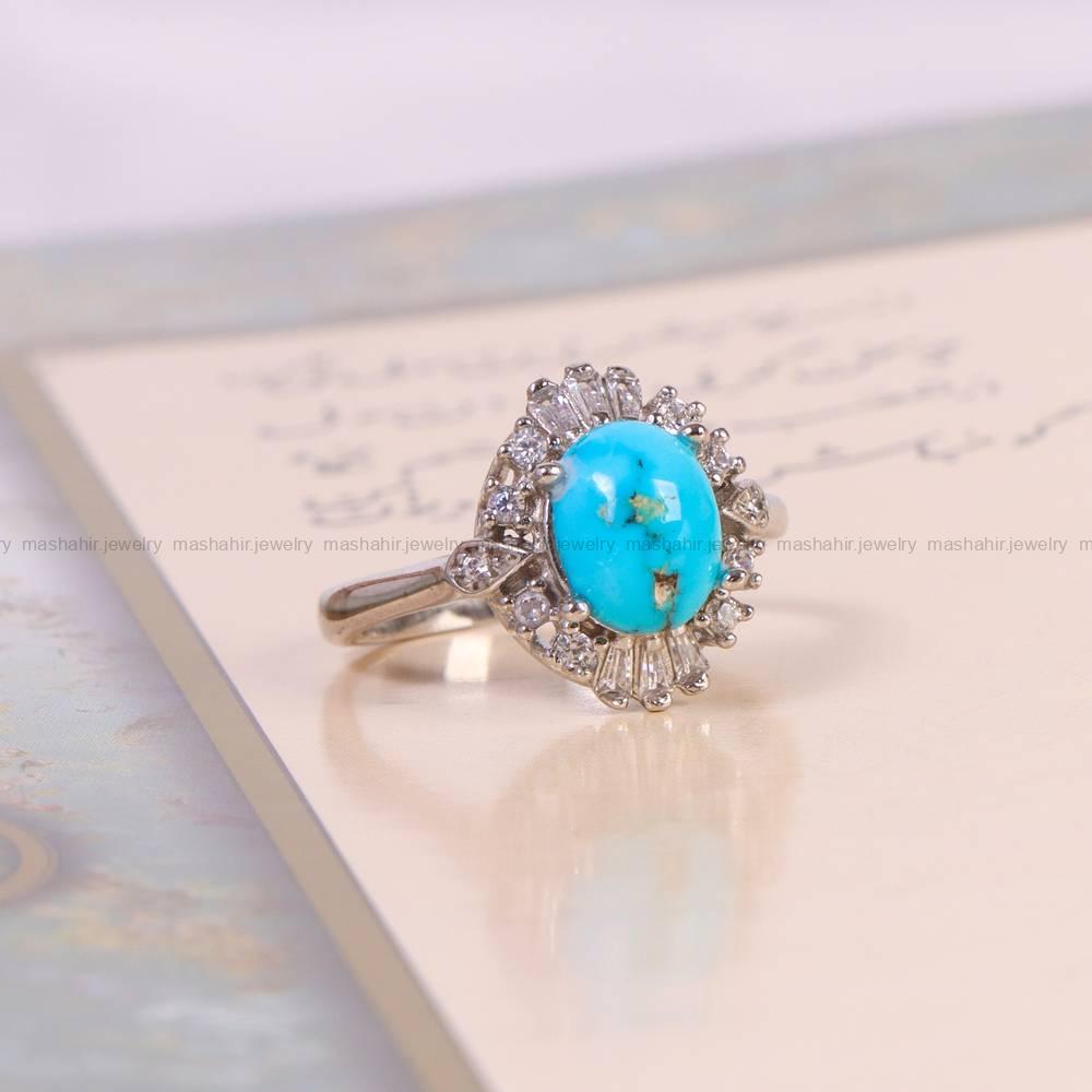 انگشتر فیروزه شجری زنانه کد 6101
