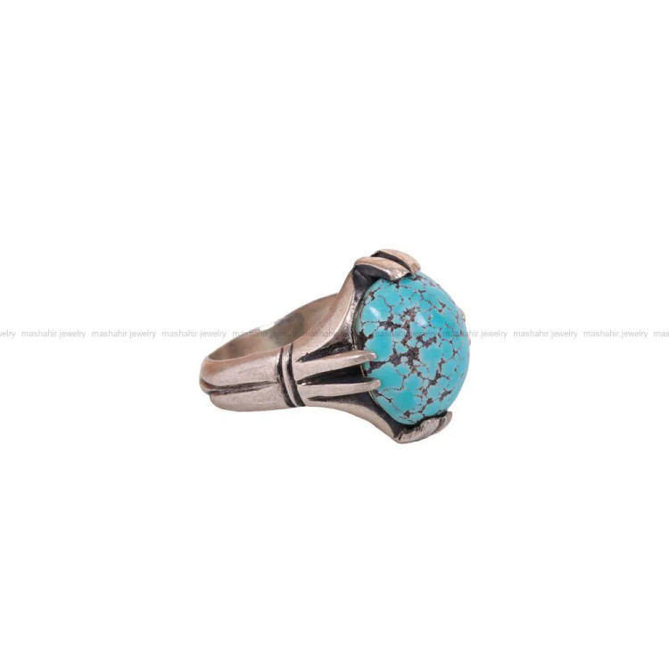 انگشتر فیروزه شجری مردانه کد 2800