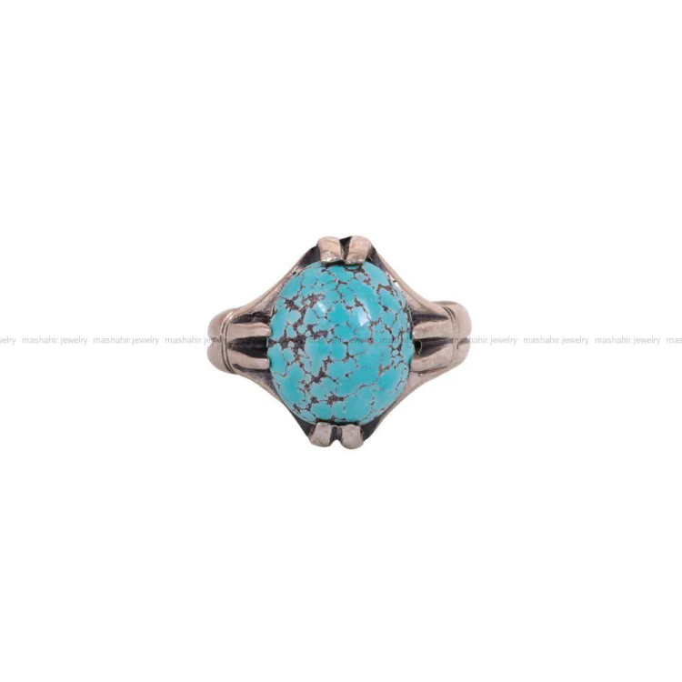 انگشتر فیروزه شجری مردانه کد 2800