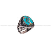انگشتر فیروزه شجری مردانه کد 2838