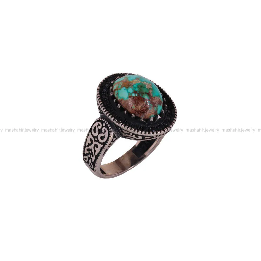 انگشتر فیروزه شجری مردانه کد 2873