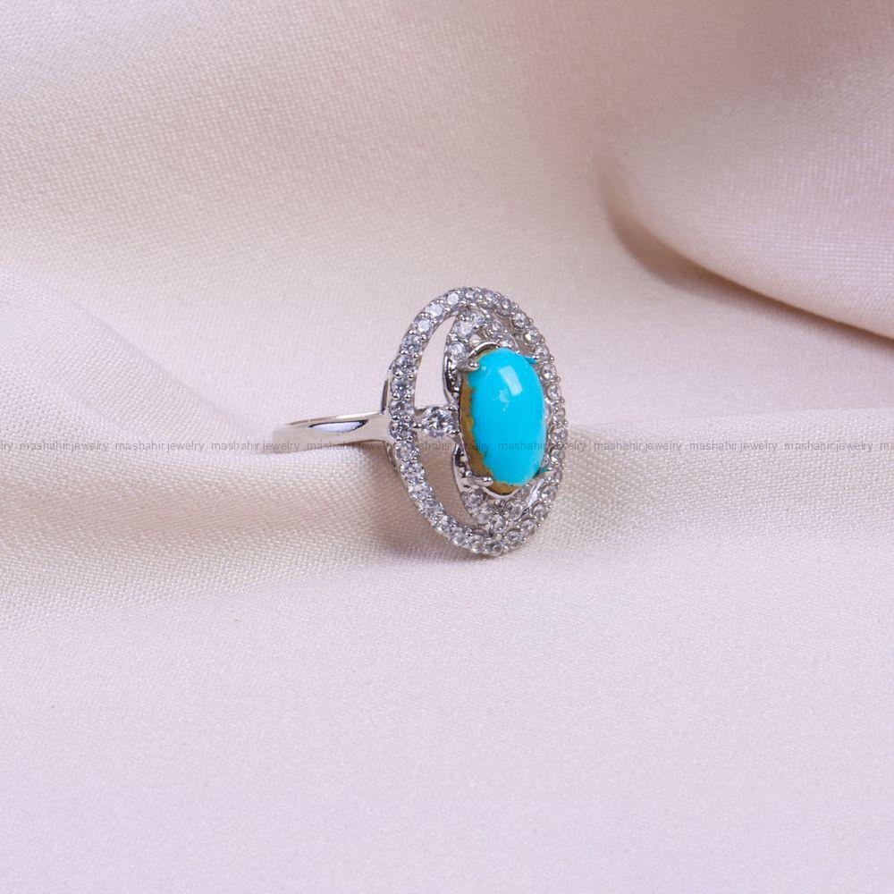 انگشتر فیروزه شجری زنانه کد 9539