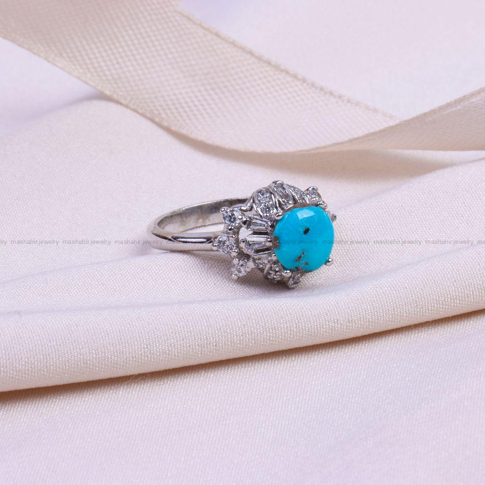 انگشتر فیروزه شجری زنانه کد 9544
