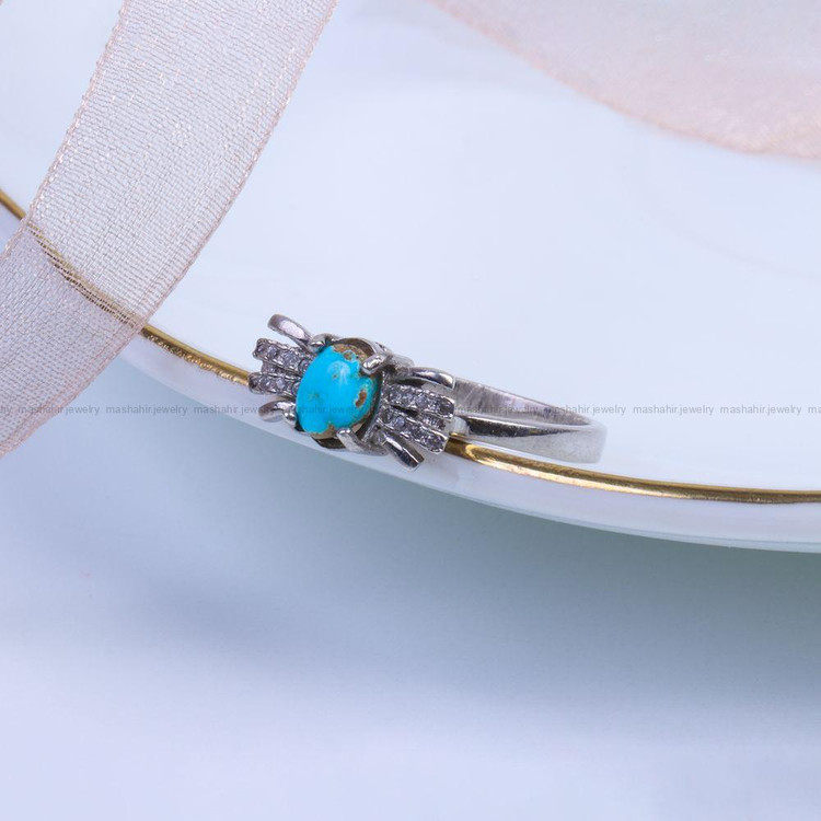 انگشتر فیروزه شجری زنانه کد 9551