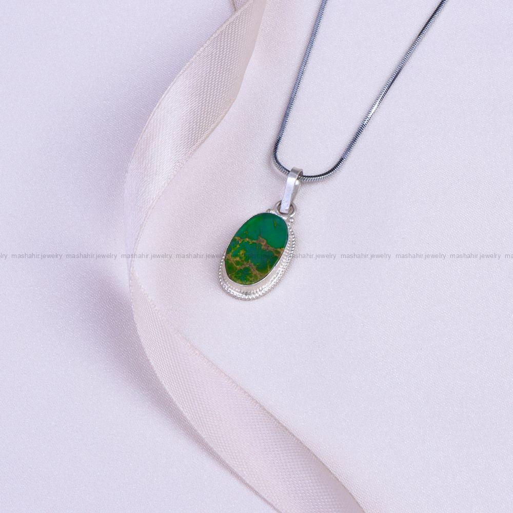 گردنبند فیروزه زنانه کد 9778