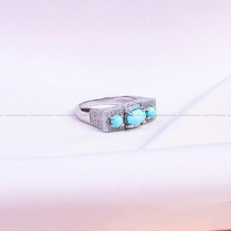 انگشتر فیروزه شجری زنانه کد 9649