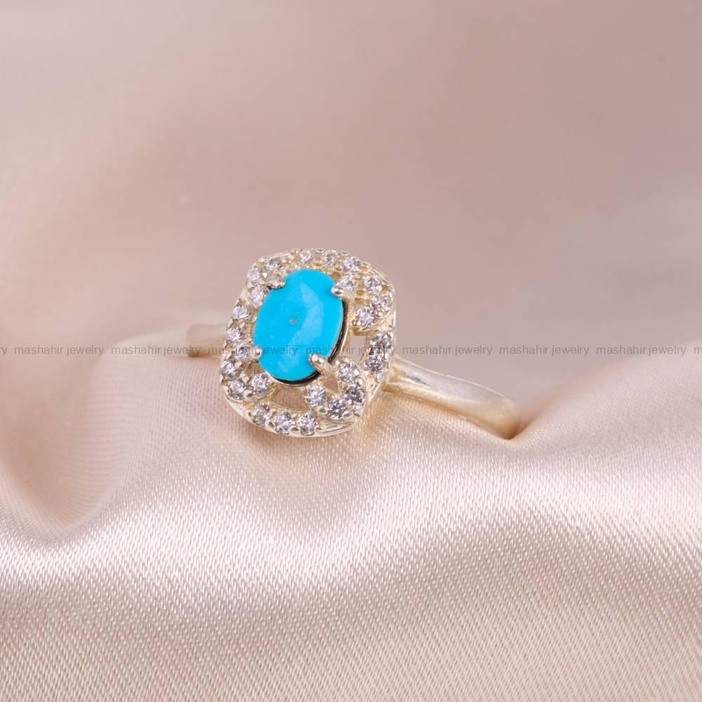 انگشتر فیروزه شجری زنانه کد 5327