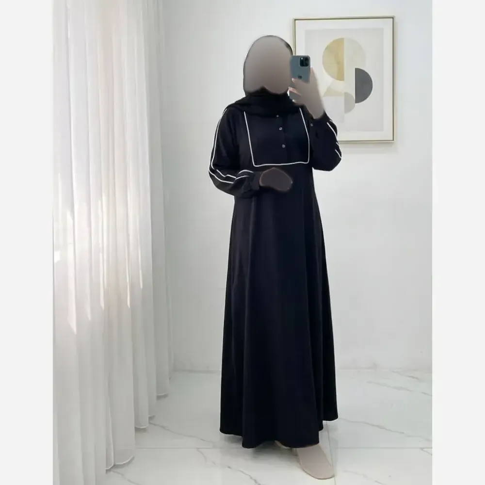 عبای مارال جنس کرپ ابروبادی درجه یک فری سایز مناسب شیردهی قد 135