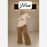ست زنانه دورس لطیف چاپ دار رنگ کرمی فری سایز 38 تا 46