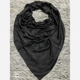 روسری مشکی ژاکارد قواره 140 دور دوخت