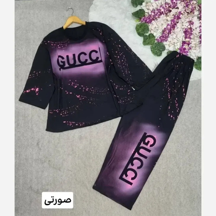 ست ابرنگی قواره دار زنانه جنس سوپر پنبه فری سایز 40 تا 56