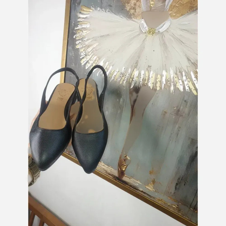 کفش کلاسیک زنانه مشکی با زیره پلیمر درجه یک و پاشنه 3 سانتی