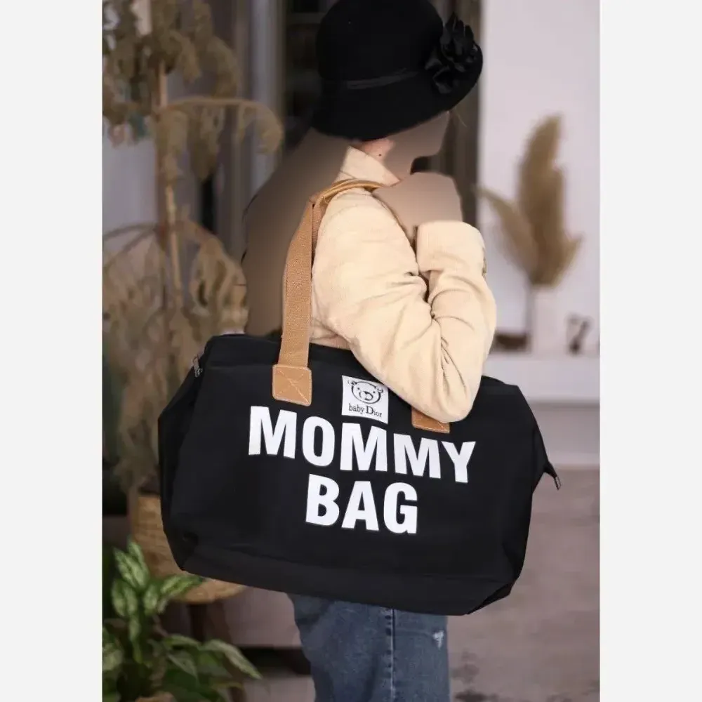 کیف مامی بگ مدل برزنتی کجراه رنگ مشکی سایز بزرگ مناسب باشگاه و مهمانی