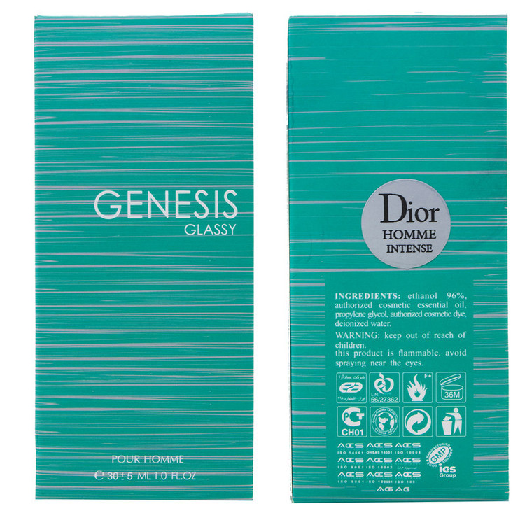 عطر جیبی مردانه عماد آرا مدل GENESIS GLASSY حجم 30 میلی لیتر