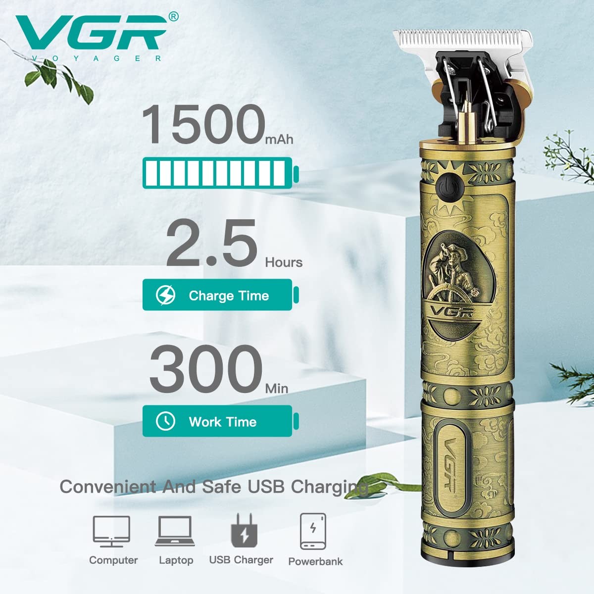 ماشین اصلاح و ریش تراش وی جی آر اصل داری هولوگرام با 18ماه گارنتی مدل085