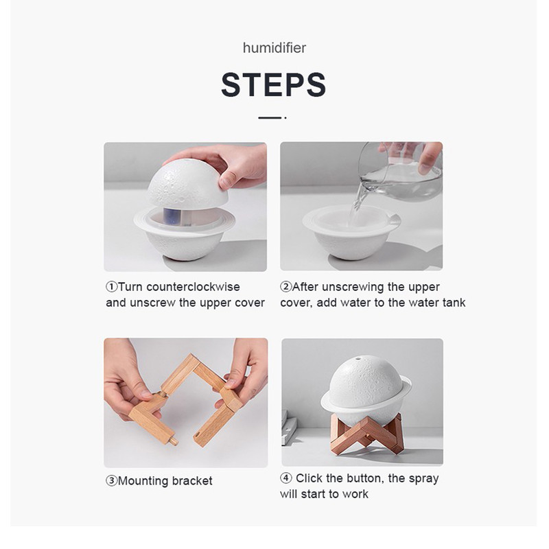 دستگاه بخور و رطوبتساز سرد مدل Moon Planet Humidifier