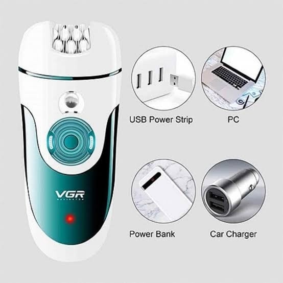 اپیلاتور 4 کاره شیور صورت و بدن ( پک 5 عددی ) وی جی آر V-700 شارژی موکن اپیلیدی ماشین اصلاح 700 (خرید شیور گناوه مارکت )