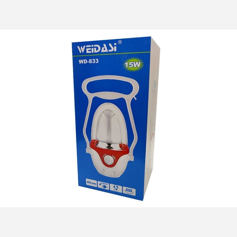 چراغ فانوسی اضطراری شارژی ویداسی 40 عدد لامپ WD-833 مهتابی شارژی کمپینگ لامپ 833 ( گناوه مارکت )