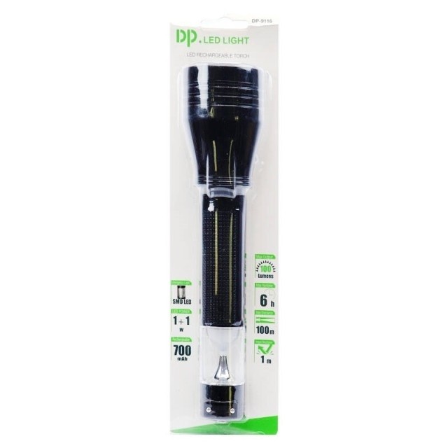 چراغ قوه پلیسی شارژی دستی DP-9116 (تضمین سلامت و اصالت کالا) ( گناوه مارکت )