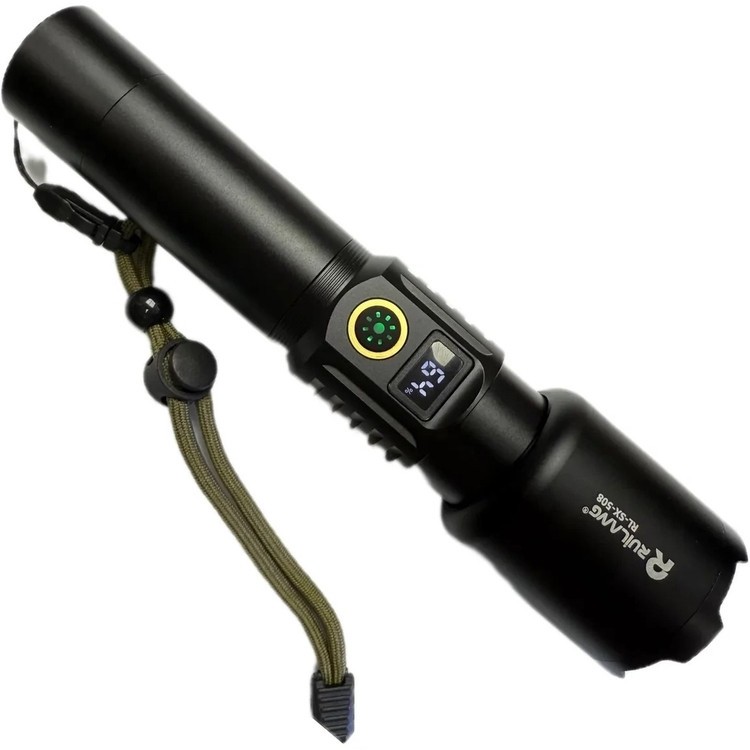 چراغ قوه شارژی دستی پنل دیجیتالی رویلانگ مدل RUILANG SX-508 P90 پلیسی زوم دار (تضمین سلامت و اصالت کالا)( گناوه مارکت )